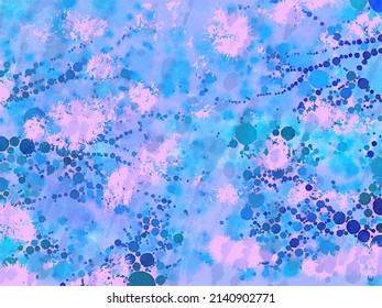 Painted Pastel Paint Splattered Background Image With Large Brush Strokes And Messy Paint