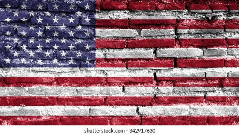 4,877 American Flag On Brick Wall Images, Stock Photos & Vectors ...