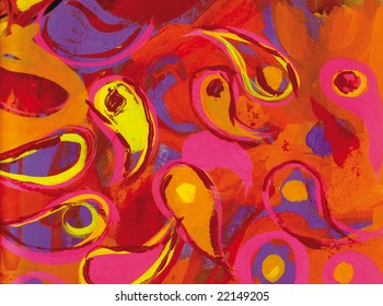 Painted vivid colored background.