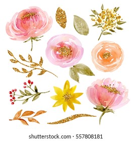 Illustration Of Gold Flowers Images, Stock Photos & Vectors | Shutterstock