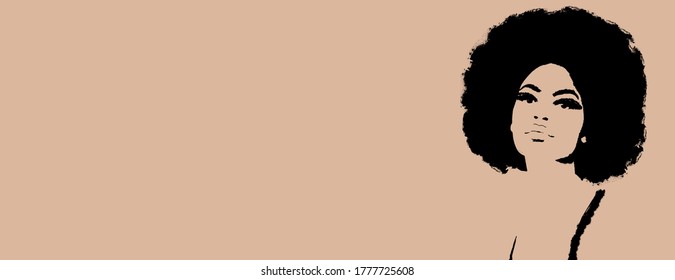 Painting Of An Afro Hair Woman