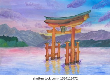 485 Shrine gate drawing Stock Illustrations, Images & Vectors ...