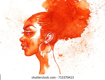 African American Woman Watercolor Images, Stock Photos & Vectors | Shutterstock