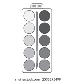 Paints on a white background vector icons