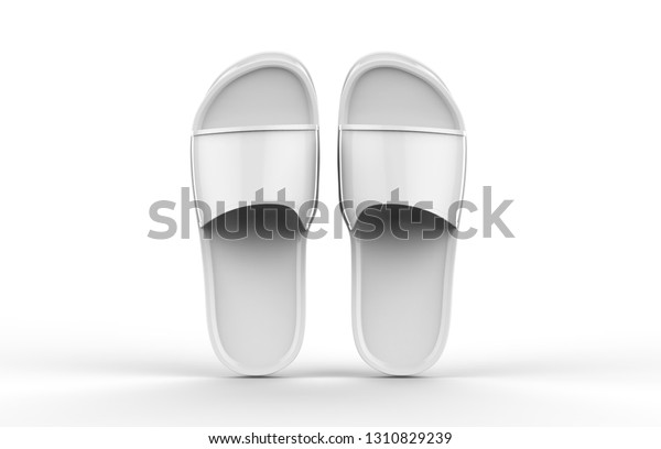 white beach slippers