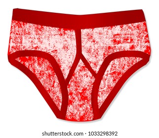 A Pair Of Faded Red Y Front Underpants