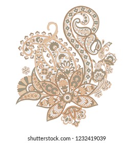 Stylized Henna Tattoo Decorative Pattern Decorating Stock Vector ...