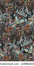paisley indian summer textile pattern design art 