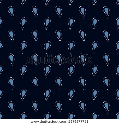 Paisley pattern abstract dots shape traditional oriental motif background. Modern buta fabric design women dress, man shirt textile swatch. Colorful dot grunge texture high resolution illustration