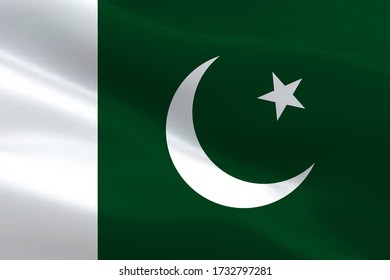 Pakistan Flag 3d Illustration Waving Stock Illustration 1732797281 ...