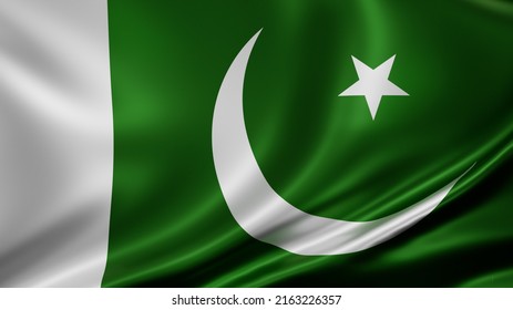 Pakistan Flag Full Screen Background Silk Stock Illustration 2163226357 ...