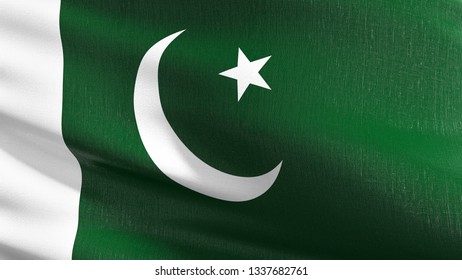 3d Illustration Flag Pakistan Close Waving Stock Illustration 1898729677