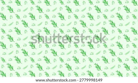 Pale green seamless geometric pattern with multi-sized repetitive elements on light background