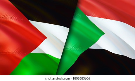 Bendera sudan dan palestina