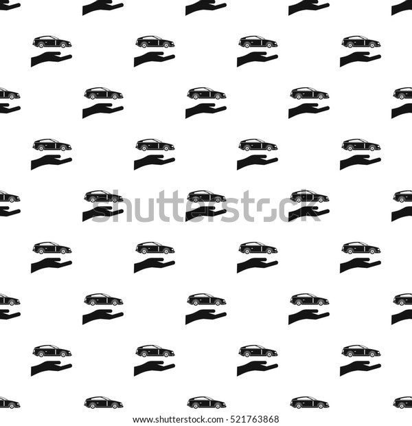 Palm and car pattern. Simple illustration of palm and\
car  pattern for\
web