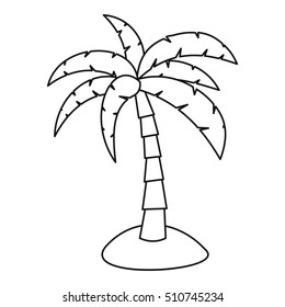 Palm Icon Outline Illustration Palm Icon Stock Illustration 510745234 ...