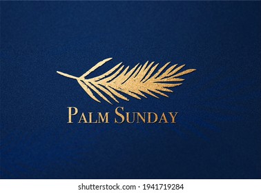 Palm Sunday Golden Palm Leaf As Jesus Goes Into Jerusalem