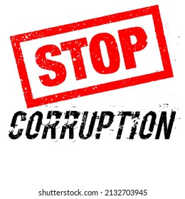 Pamphlet Stop Corruptionwith Red Black Stock Illustration 2132703945 ...