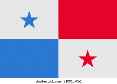 Panama  Flag. PA National Goverment Symbol. State Banner Of Capital  Panama  City. Panama  Patriotism Logo. Nation Independence Day PAN. Flag With Colored Tiles Texture. 2D Image