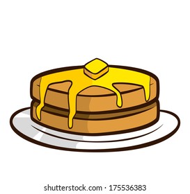 single pancake clipart