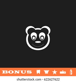 Panda icon flat 