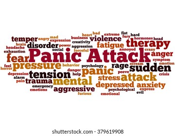 Panic Attack Word Cloud Concept On Stock Illustration 379619908 ...