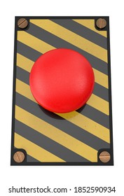 Panic Button 3D illustration on white background