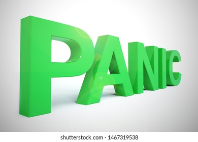 Panic concept icon means being worried due to fear or terror. Anxiety and freaking out from a problem - 3d illustration