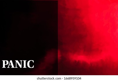 Don’t panic concept on abstract background 