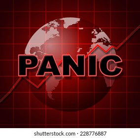 Panic Graph Showing Statistic Hysteria And Fright