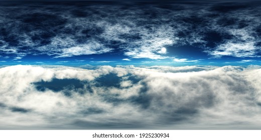 Panorama De Nubes, HDRI, Mapa Del: Ilustración De Stock 1925230934 ...