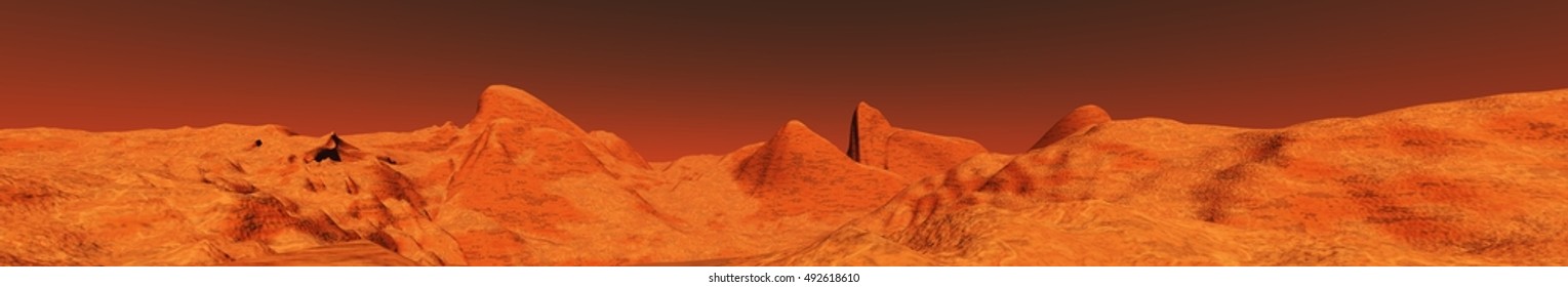 panorama the Martian landscape