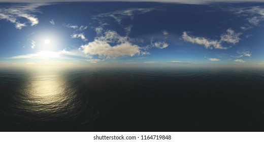 Panorama Sea Sunset Environment Map Hdri Stock Illustration 1164719848 ...