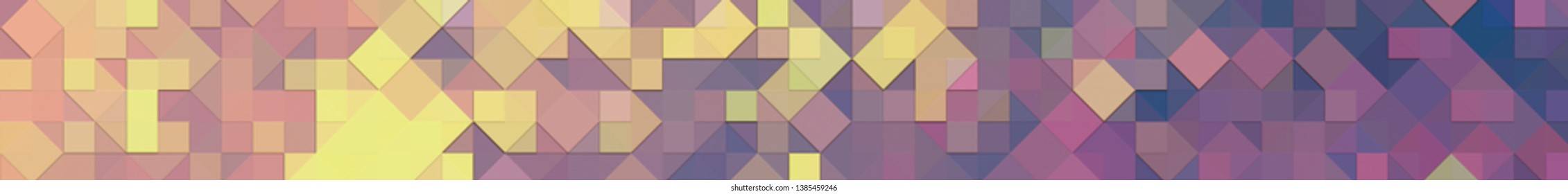 Panoramic multicolored background texture with mosaic. Geometric mosaic design. Abstract color trendy background. Mosaic texture with geometric shapes. - Shutterstock ID 1385459246