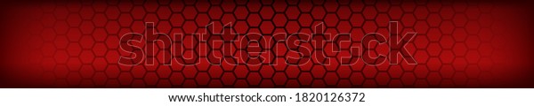 Panoramic texture of black and red carbon\
fiber -\
illustration