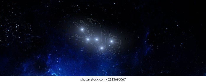 Panoramic View Of Cassiopeia Constellation 