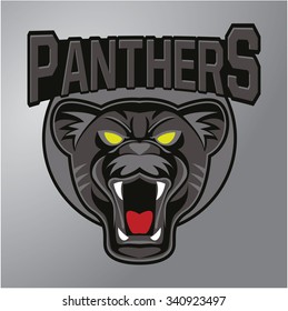 Angry Slogan Panther Head Illustration On Stock Vector (Royalty Free ...