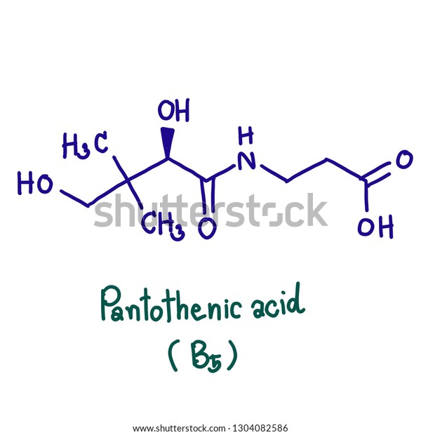 Pantothenic Acid Called Vitamin B5 B Stock Illustration