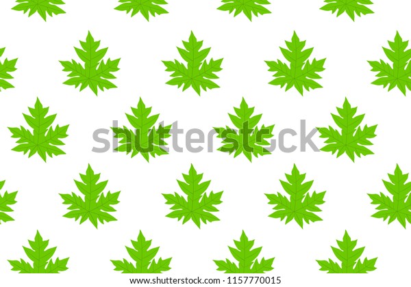 Papaya Leaves Pattern Parallel Good Printing Stock Illustration Papaya Leaves Pattern Parallel Good Printing Stock Illustration
