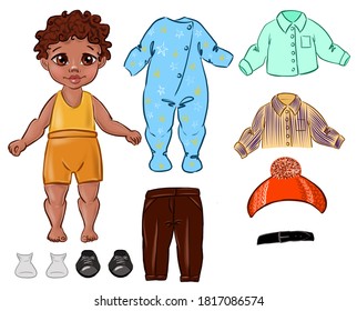 Paper Baby Doll With Seasonal Clothes