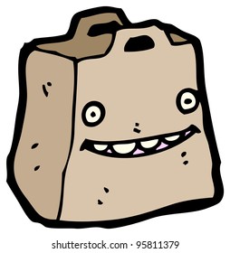 Paper Bag Cartoon Character Stock Illustration 95811379