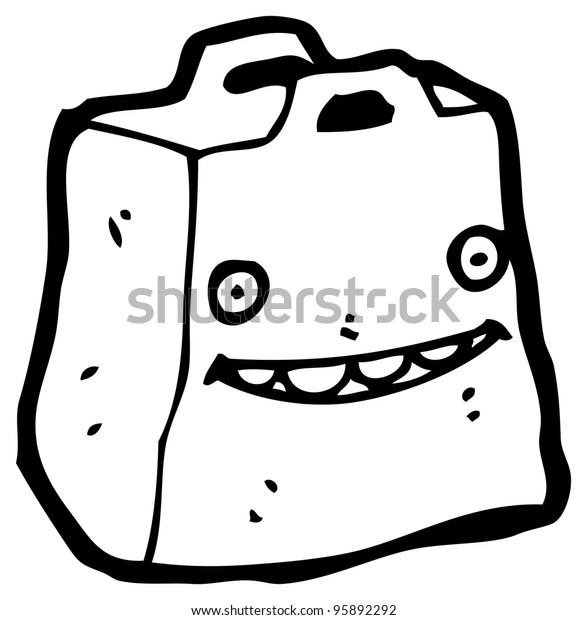 Paper Bag Cartoon Character Stock Illustration 95892292