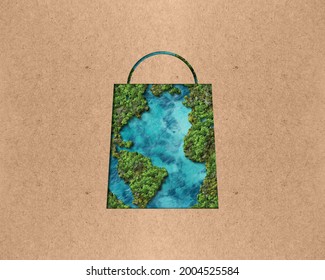 Paper Bag Day 3d concept background. Paper bags are an environment-friendly alternative to the harmful plastic bags and "Paper Bag Day" is celebrated worldwide on July 12. - Powered by Shutterstock