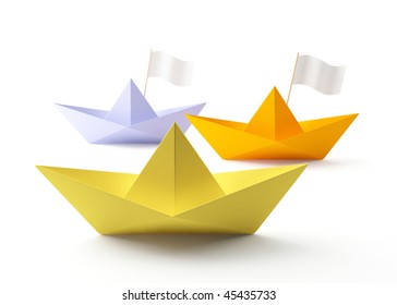 Paper Boats Stock Illustration 45435733 | Shutterstock