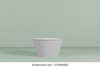 Paper Bowl Mockup 3D Rendering