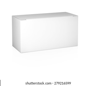 Paper box template isolated on white background