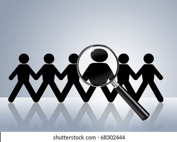 paper chain figures wanted employer job vacancy head hunter searching job search help wanted job ad hiring now find job application recruitment recruit staff - Powered by Shutterstock