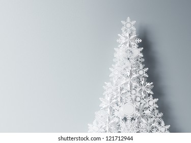 paper christmass tree on gray background - Powered by Shutterstock