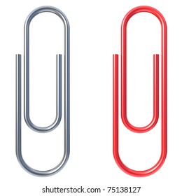 Paper Clip Isolated Over White Background