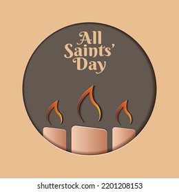 paper cut postcard. all saints day - Powered by Shutterstock